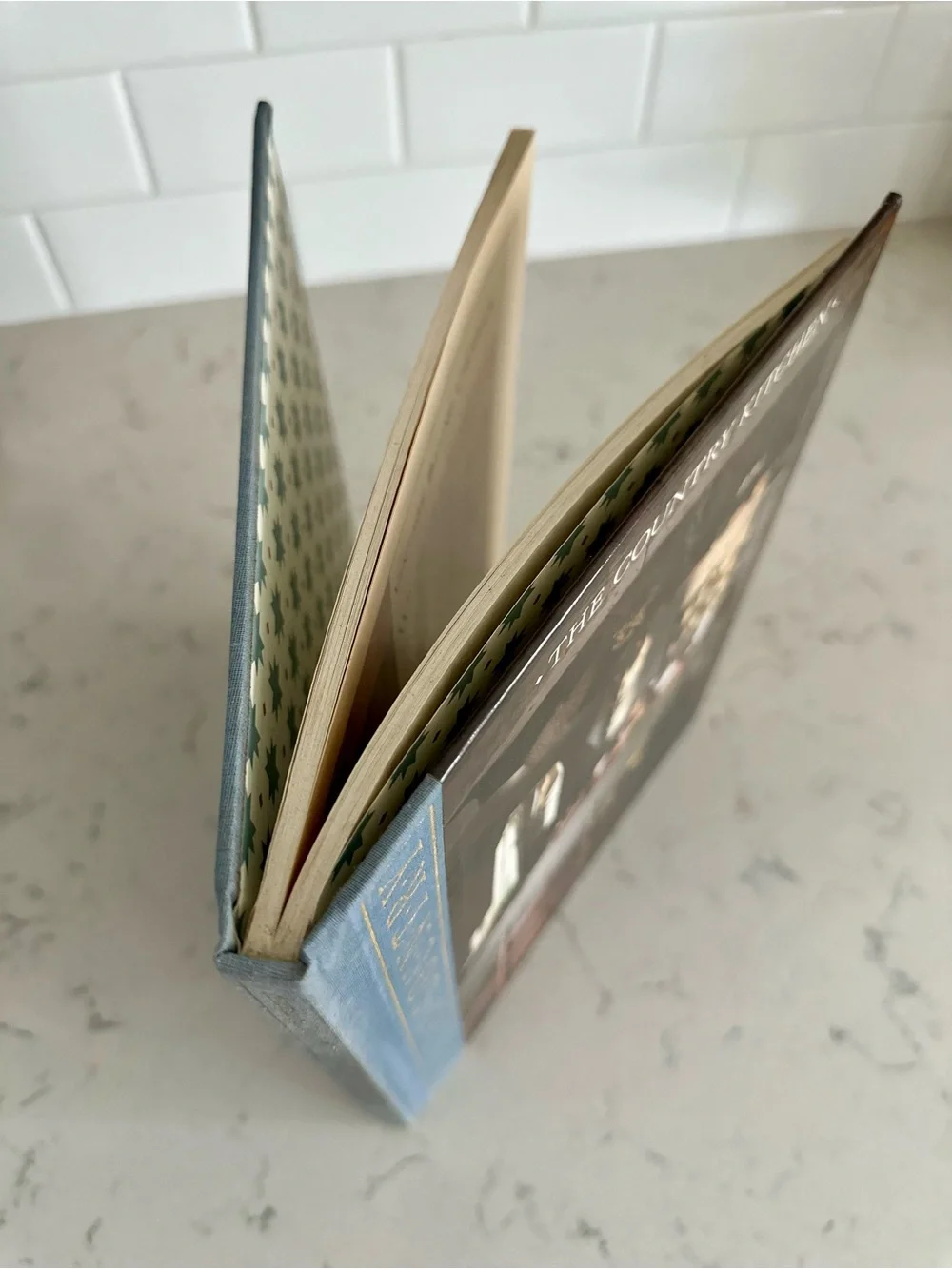 American Country The Country Kitchen Hardback Coffee Table Book- Blue Cover
